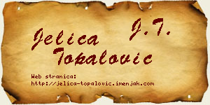 Jelica Topalović vizit kartica